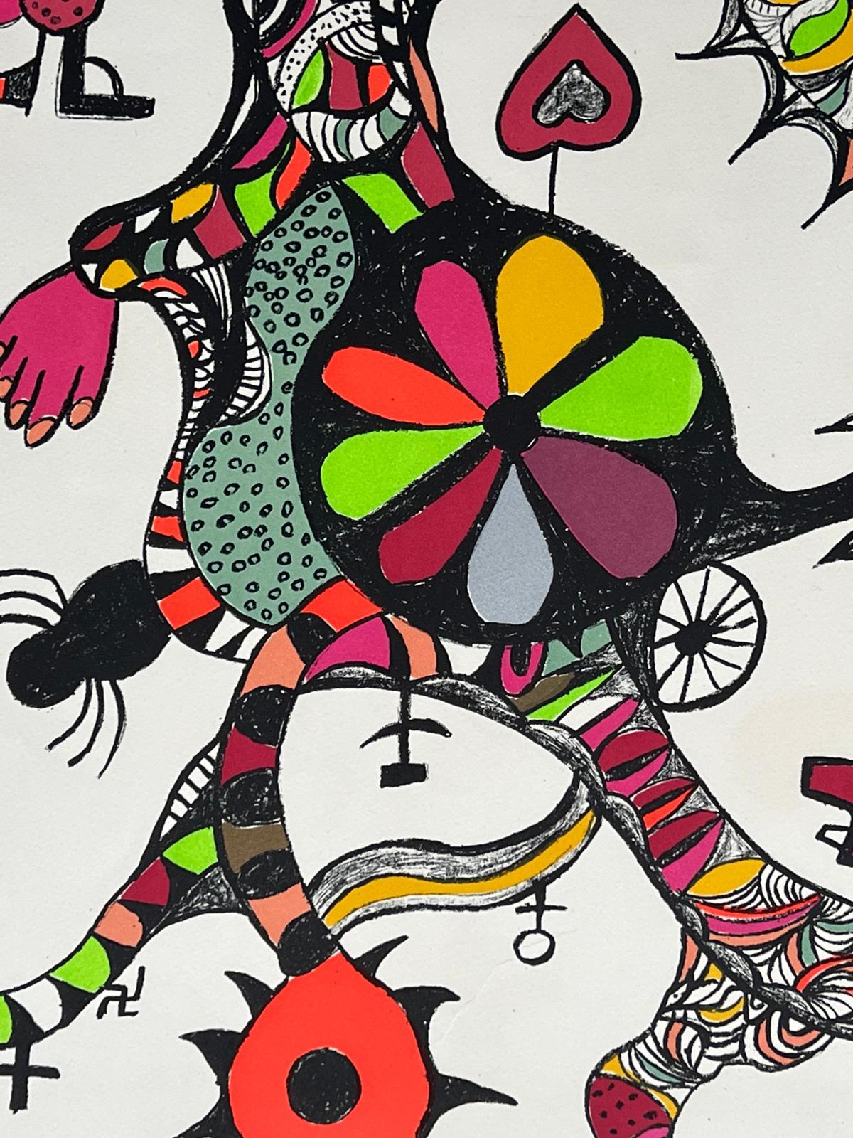 The dream machine - Gray Abstract Print by Niki de Saint Phalle