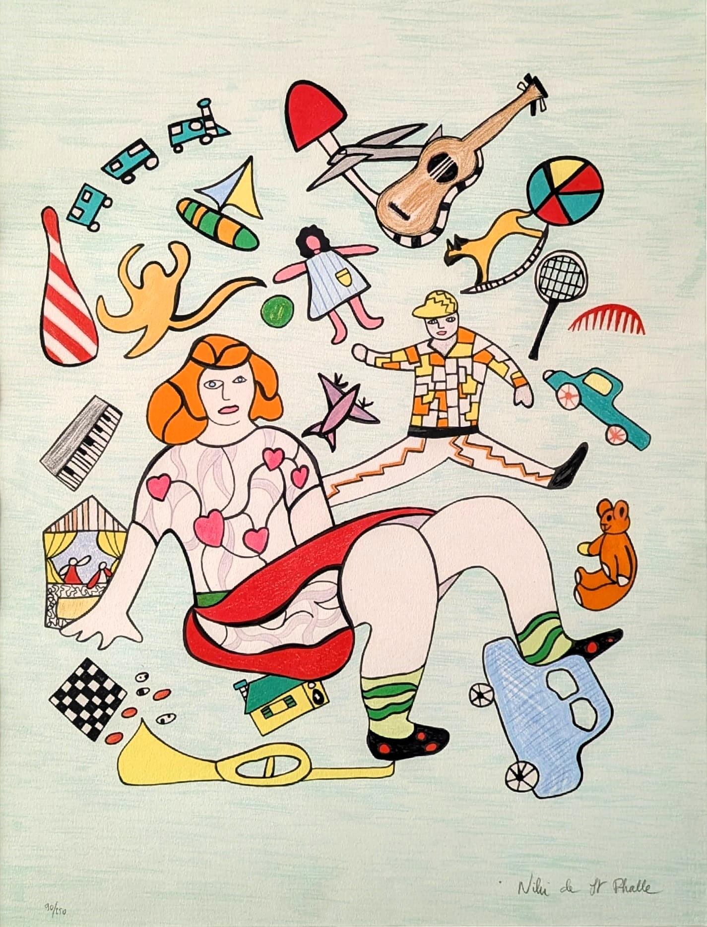Abstract Print de Niki de Saint Phalle - Juguetes