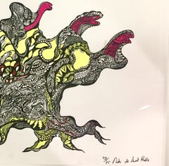 Untitled (SCREENPRINT, SIGNED, WOMAN UNDER TREE OF SNAKE HEADS)