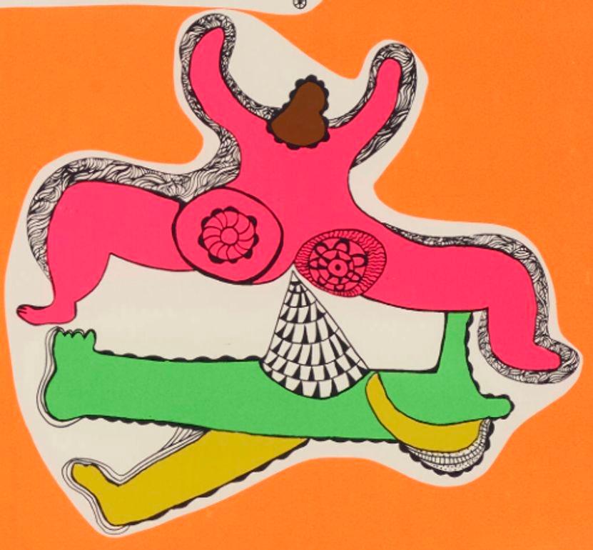 Niki de Saint Phalle vous souvenez-vous ? Sérigraphie en couleurs Bon état - En vente à Chicago, IL