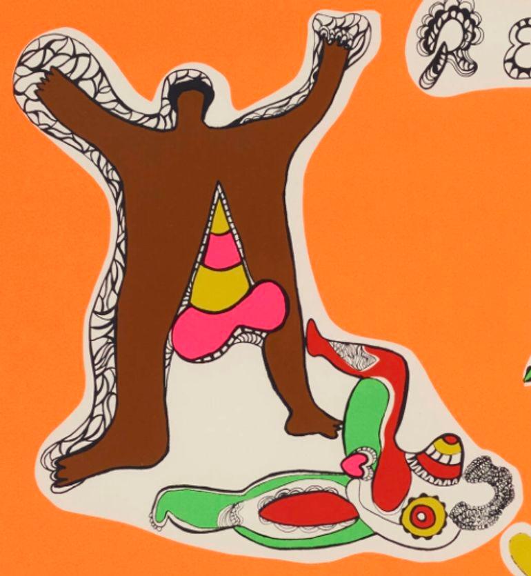 Paper Niki de Saint Phalle Remember? Screenprint in Colors For Sale