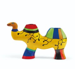 Niki de Saint Phalle Little Camel Polyester Resin Sculpture and Vase 1986