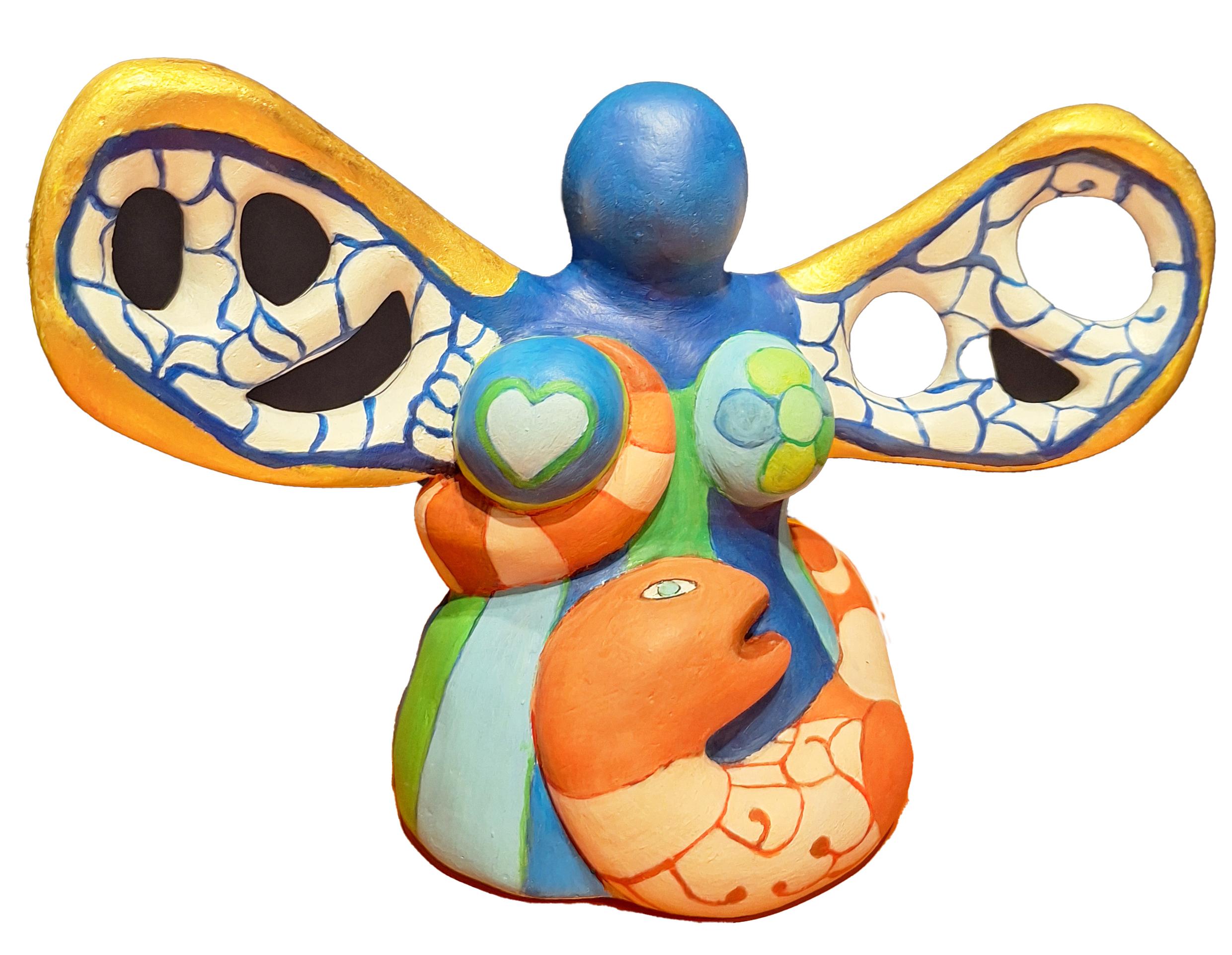 Figurative Sculpture di Niki de Saint Phalle - Dea del Serpente -  Edizione di 7 esemplari di Nouveau Realisme francese