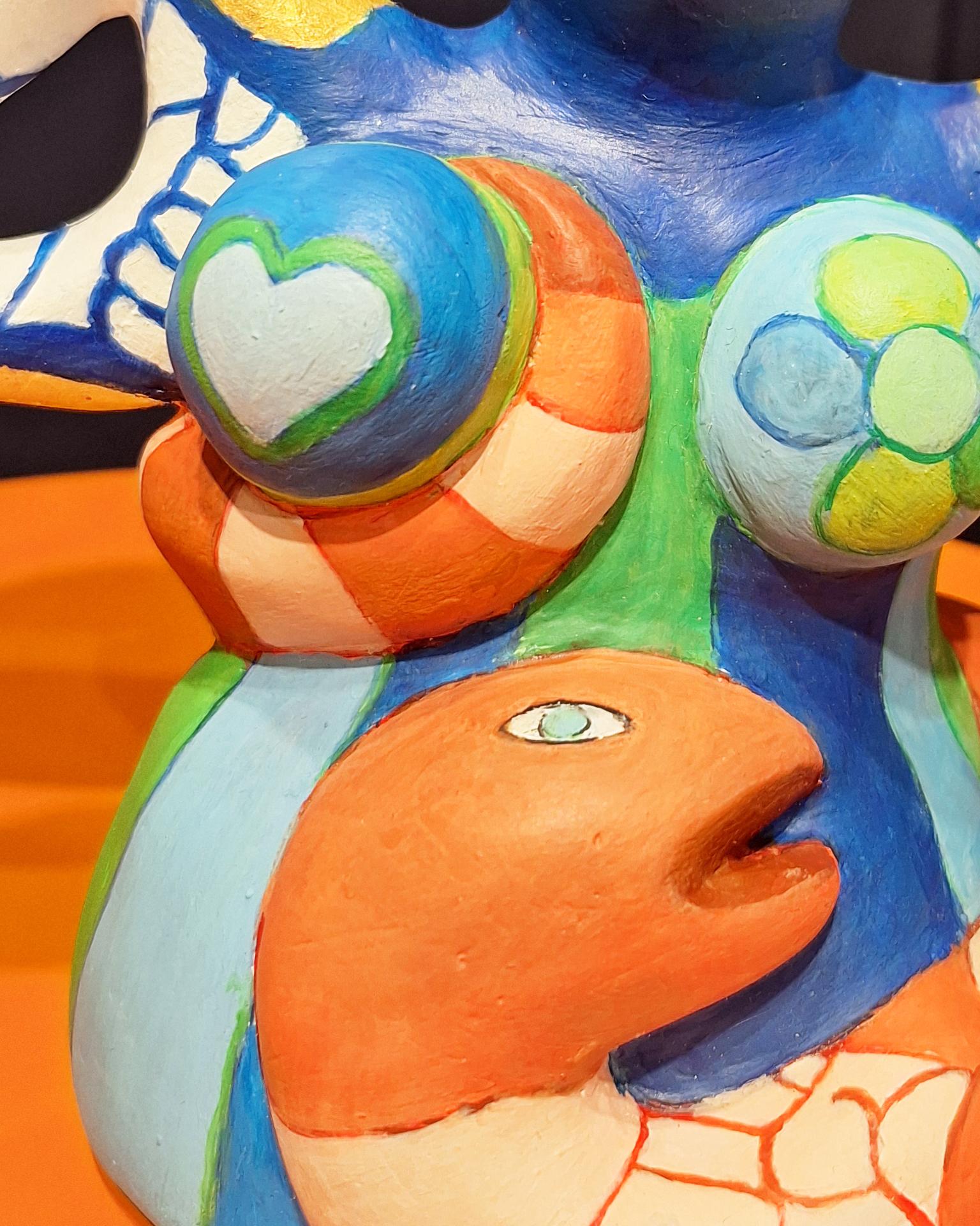 Dea del Serpente -  Edizione di 7 esemplari di Nouveau Realisme francese - Figurative Sculpture Beige di Niki de Saint Phalle