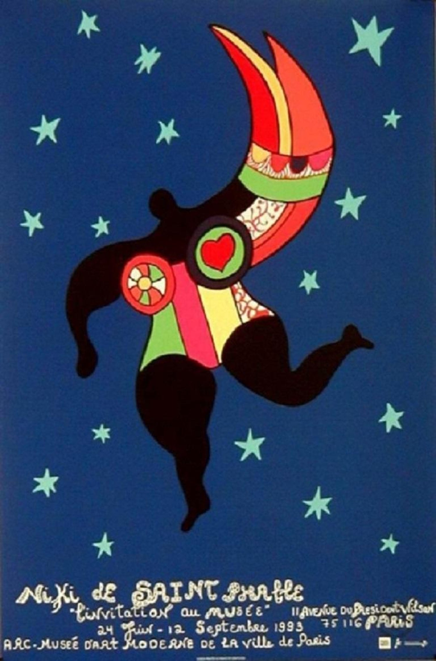 Niki de Saint Phalle, Small Original Vintage Poster For Sale at 1stDibs