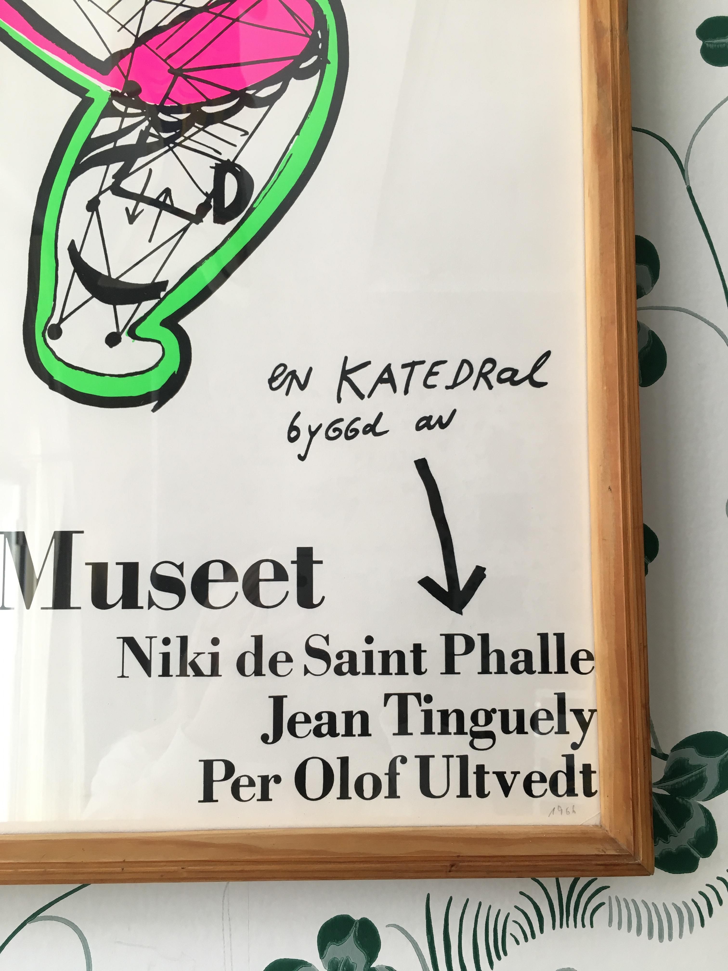 Niki de Saint Phalle - Affiche vintage du Moderna Museet:: 1966 Bon état à Copenhagen K, DK