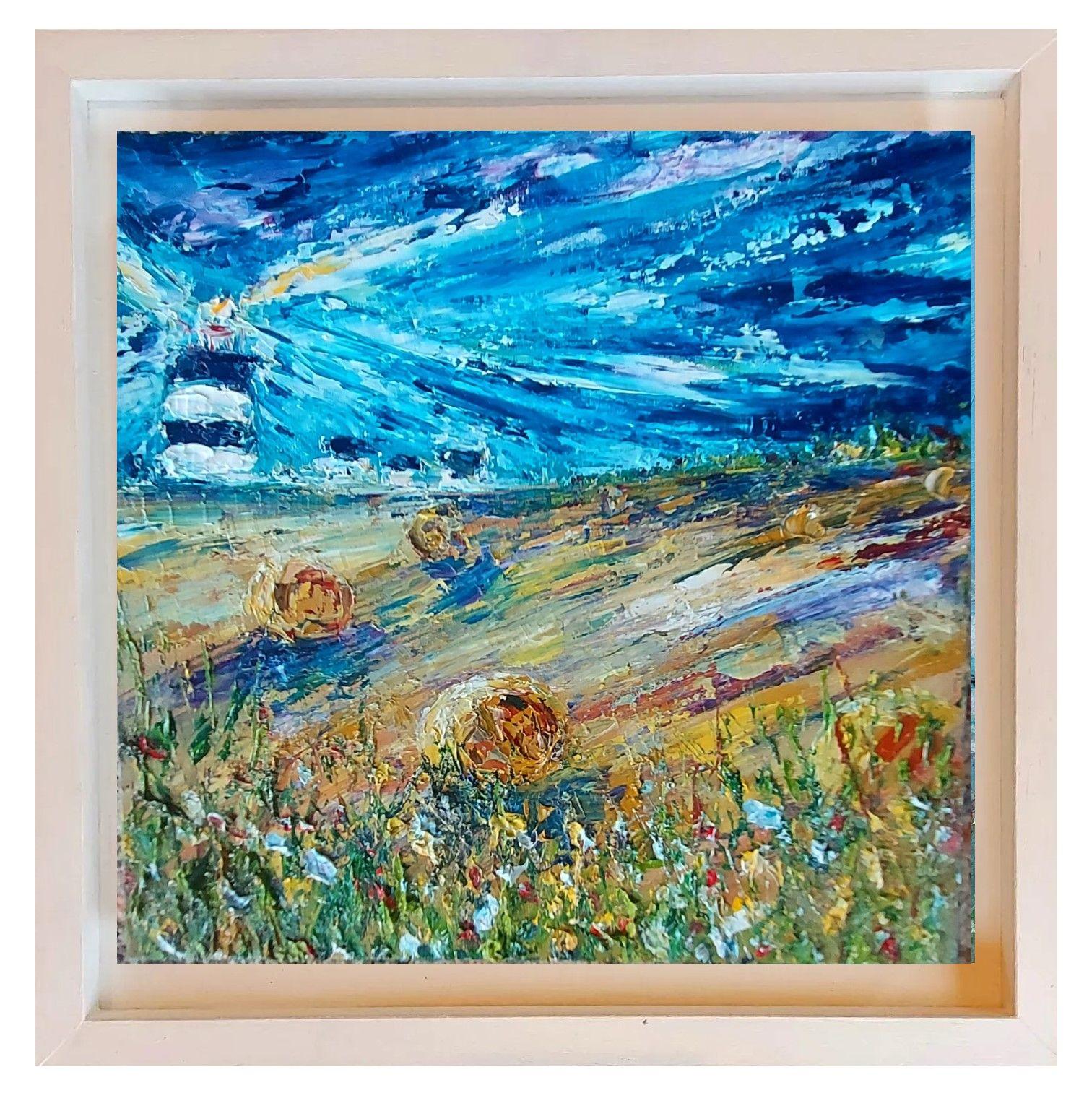 Herbst im Hook Head Lighthouse, Wexford, Gemälde, Öl auf Anderem, Gemälde (Impressionismus), Painting, von Niki Purcell - Irish Landscapes