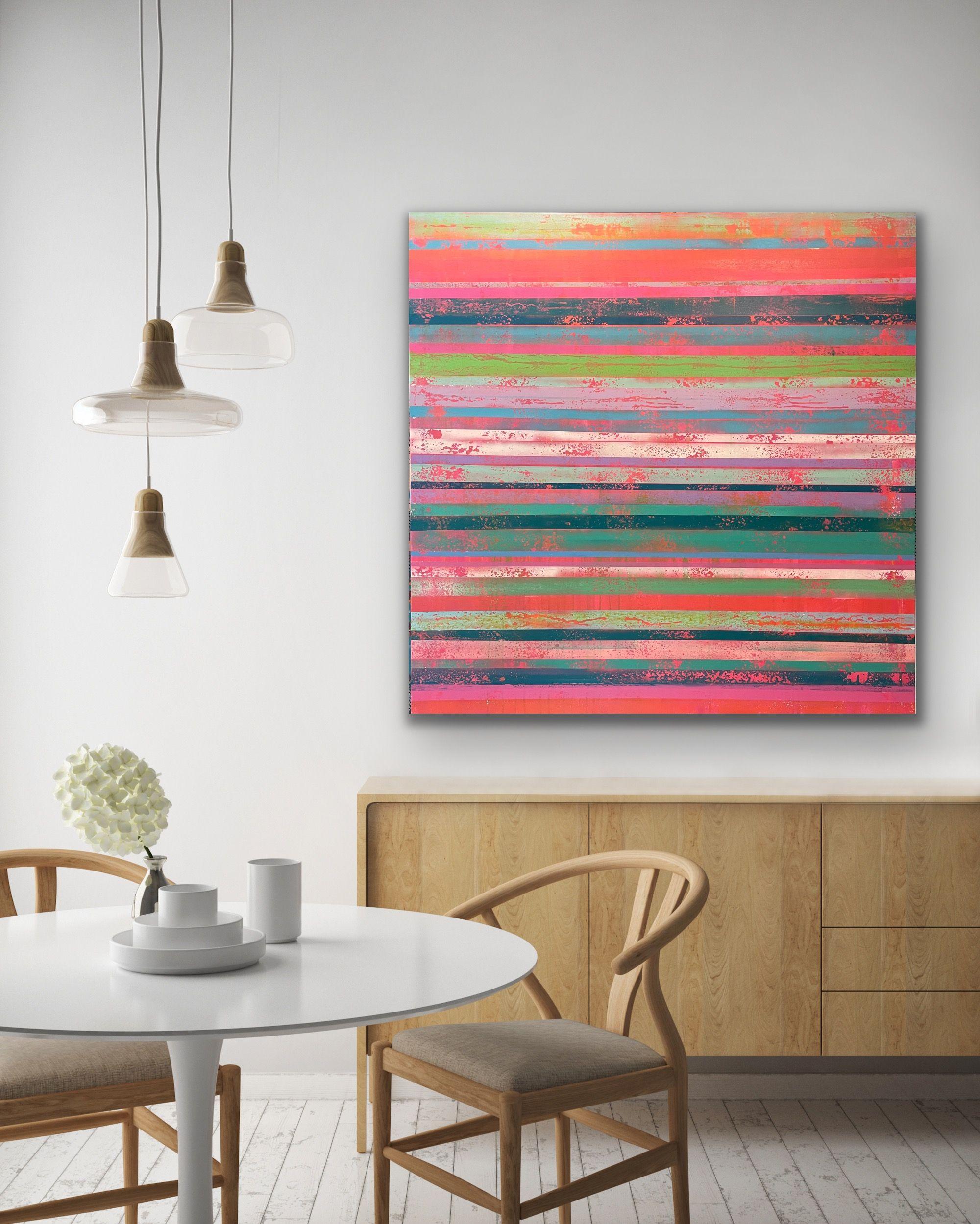 Part One, Pittura, Acrilico su tela - Abstract Painting Marrone di Niki Stearman