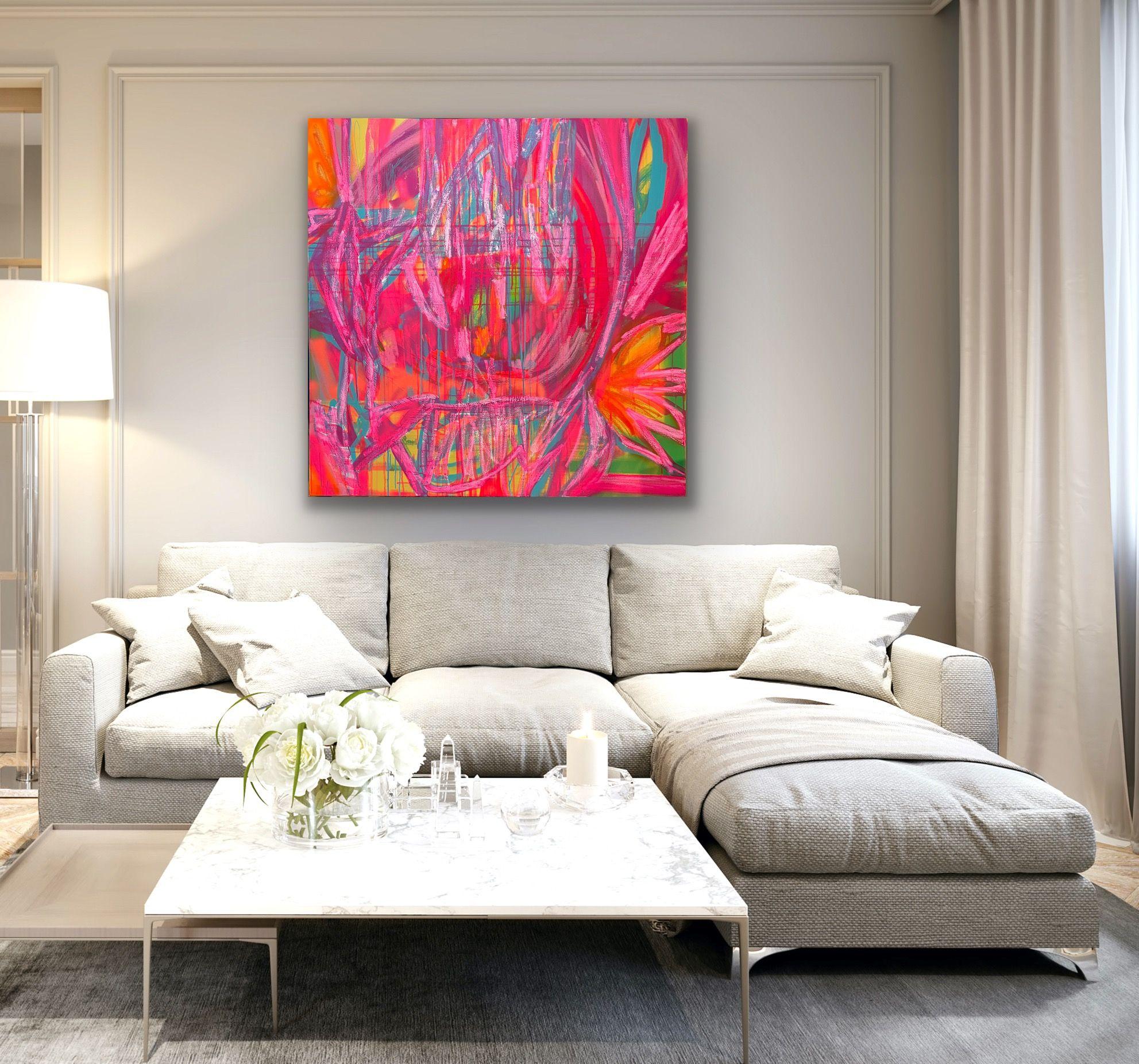 Into The Fire, Gemälde, Acryl auf Leinwand (Sonstige Kunststile), Painting, von Niki Stearman