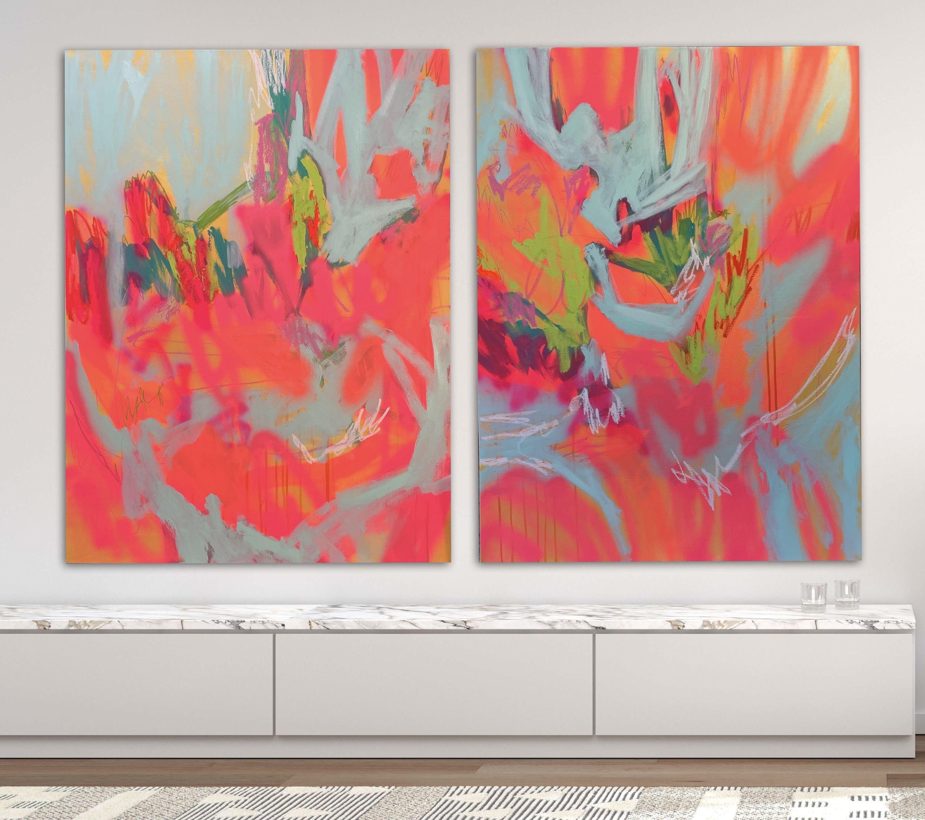 Lasciati andare e vivi #1, Pittura, Acrilico su tela - Painting Astratto di Niki Stearman