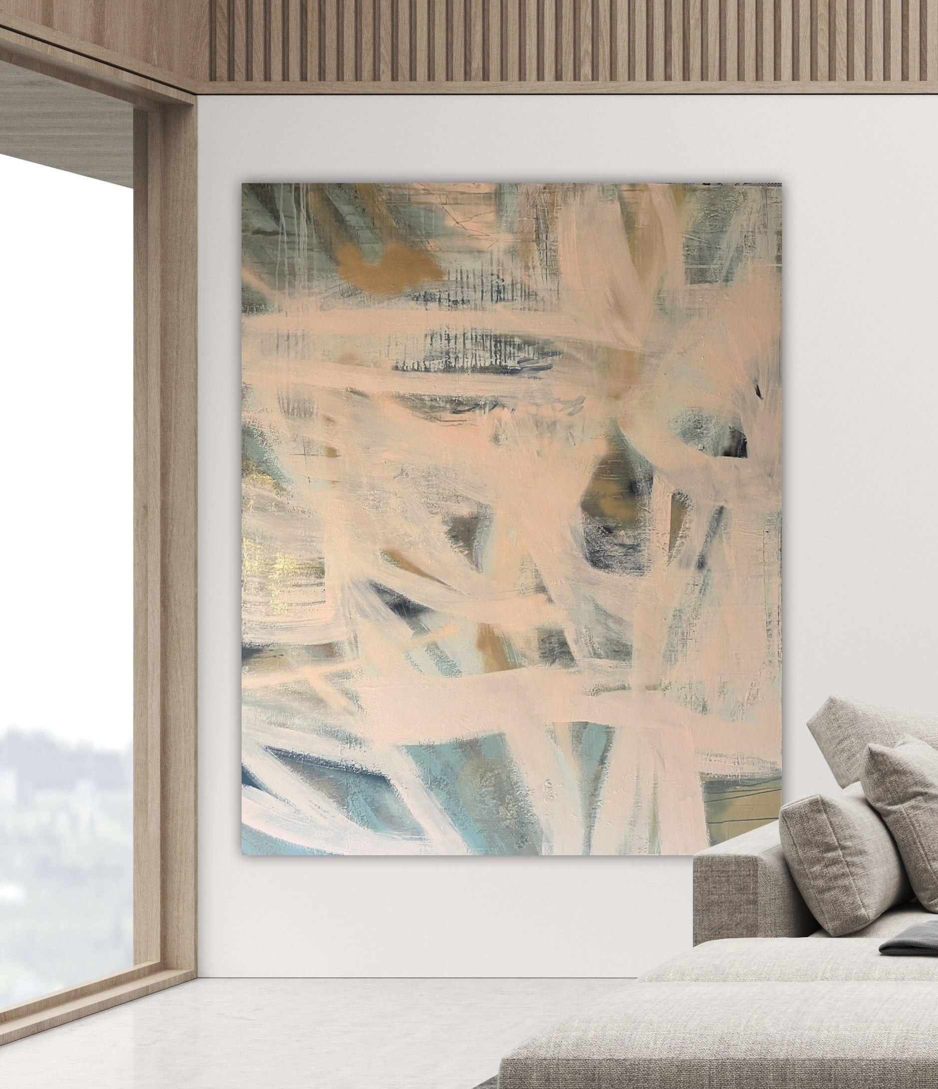 Dónde estás, Pintura, Acrílico sobre lienzo - Painting Expresionismo abstracto de Niki Stearman