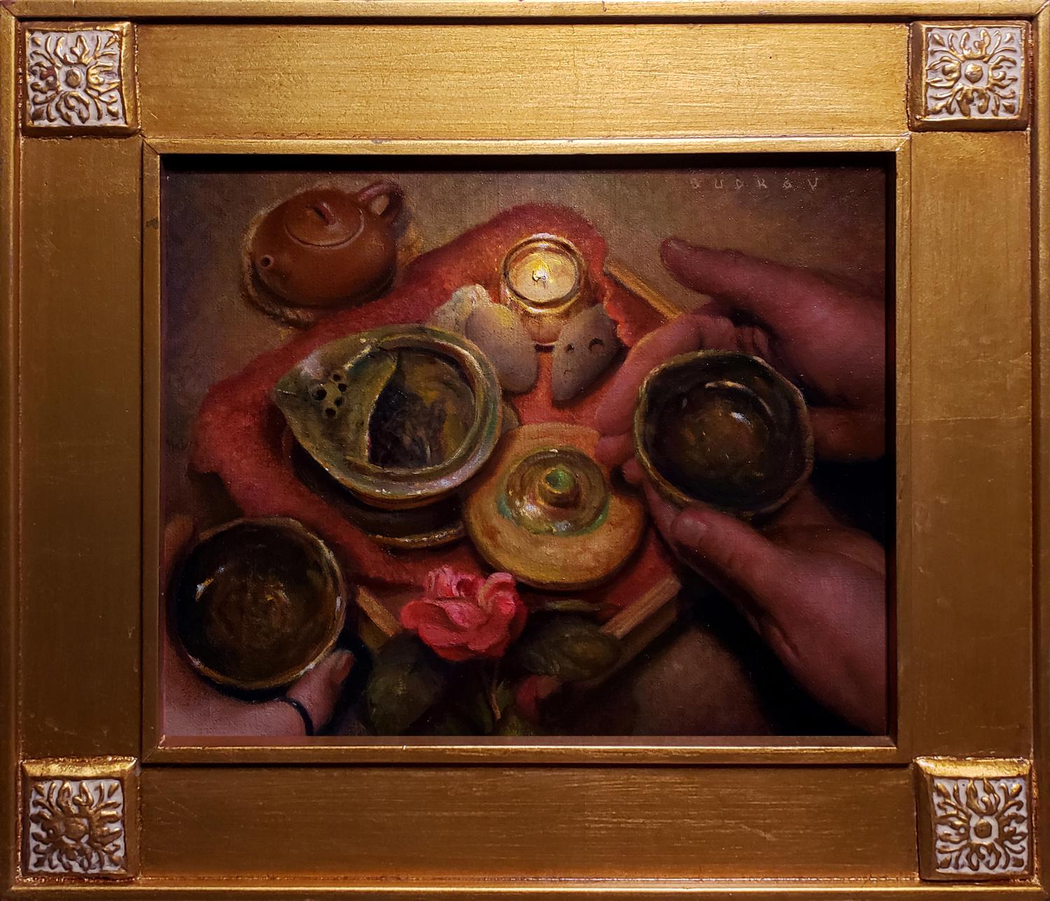 Renewal, Tea Time - Painting by Nikita Budkov