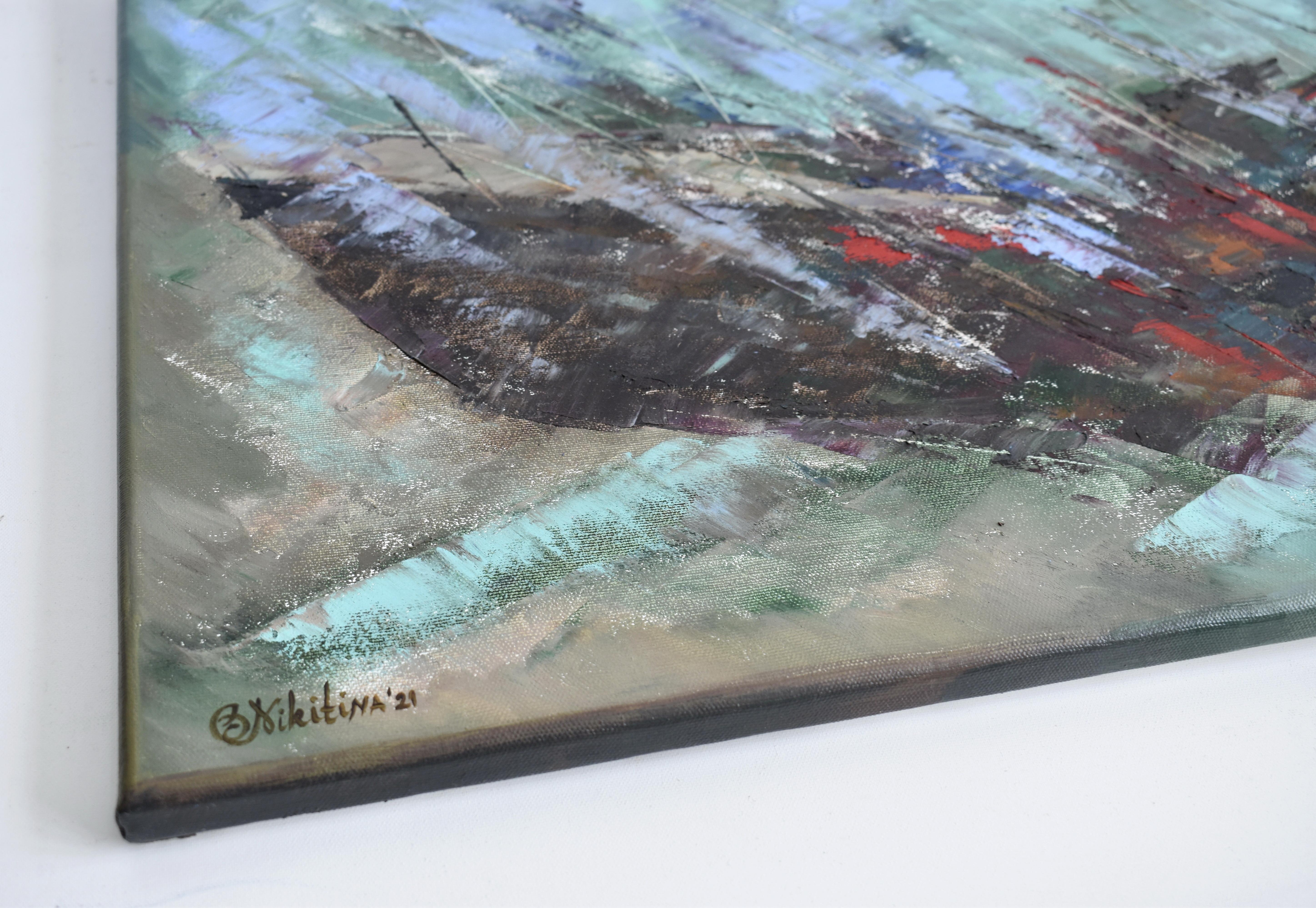 Wreck THE THISTLEGORM Unterwasser auf 18 Metern geschaffen – Painting von Nikitina Olga