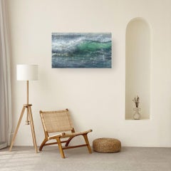Brillantez-Pintura al óleo original moderna de paisaje oceánico-Arte contemporáneo