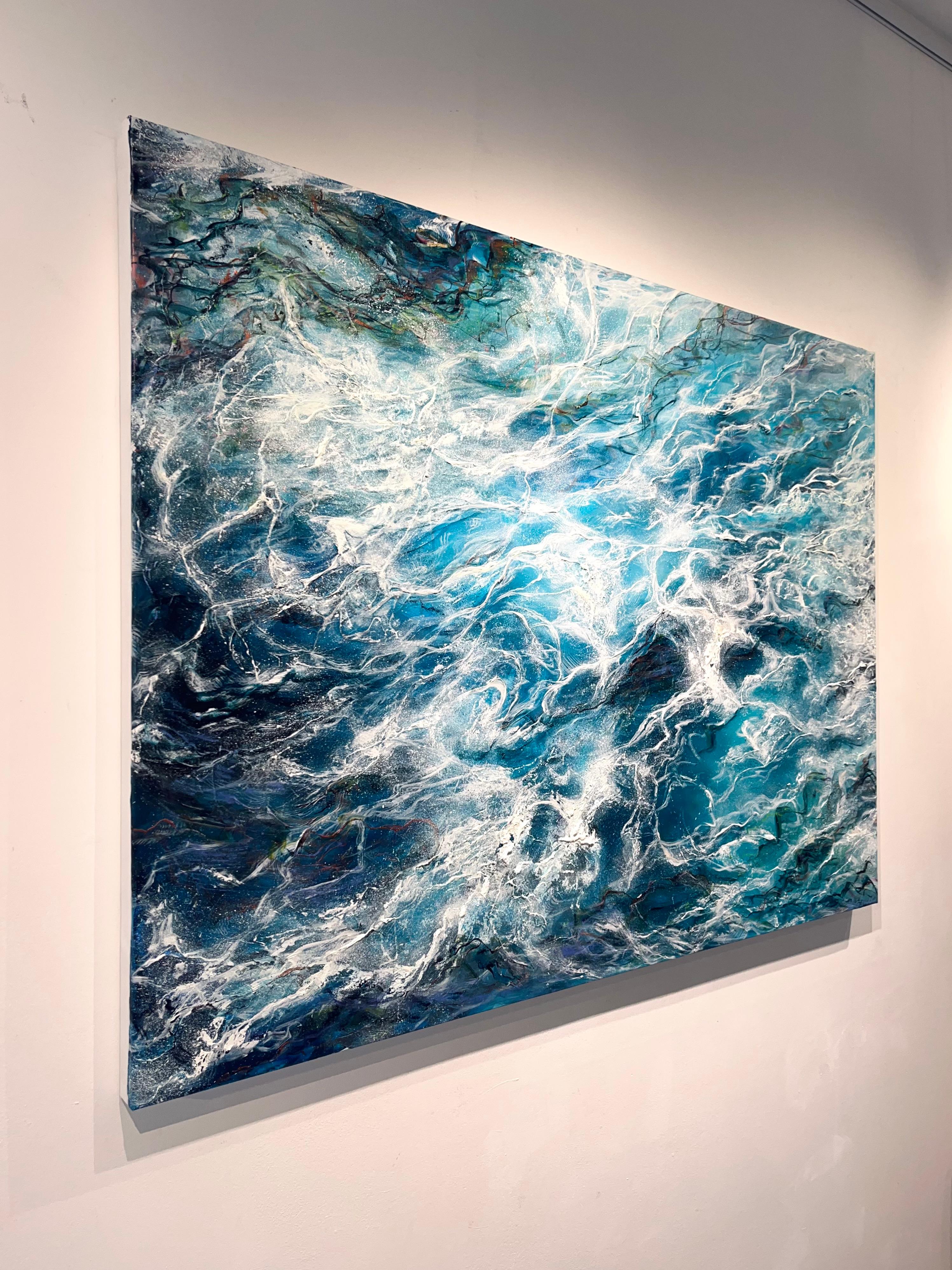 Kelp Web II-originale moderne abstrakte Ozean-Landschaftsmalerei-zeitgenössische Kunst – Painting von Nikki Baxendale