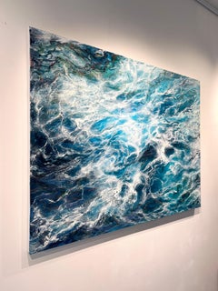Kelp Web II-pintura abstracta moderna original sobre el océano-paisaje-arte contemporáneo