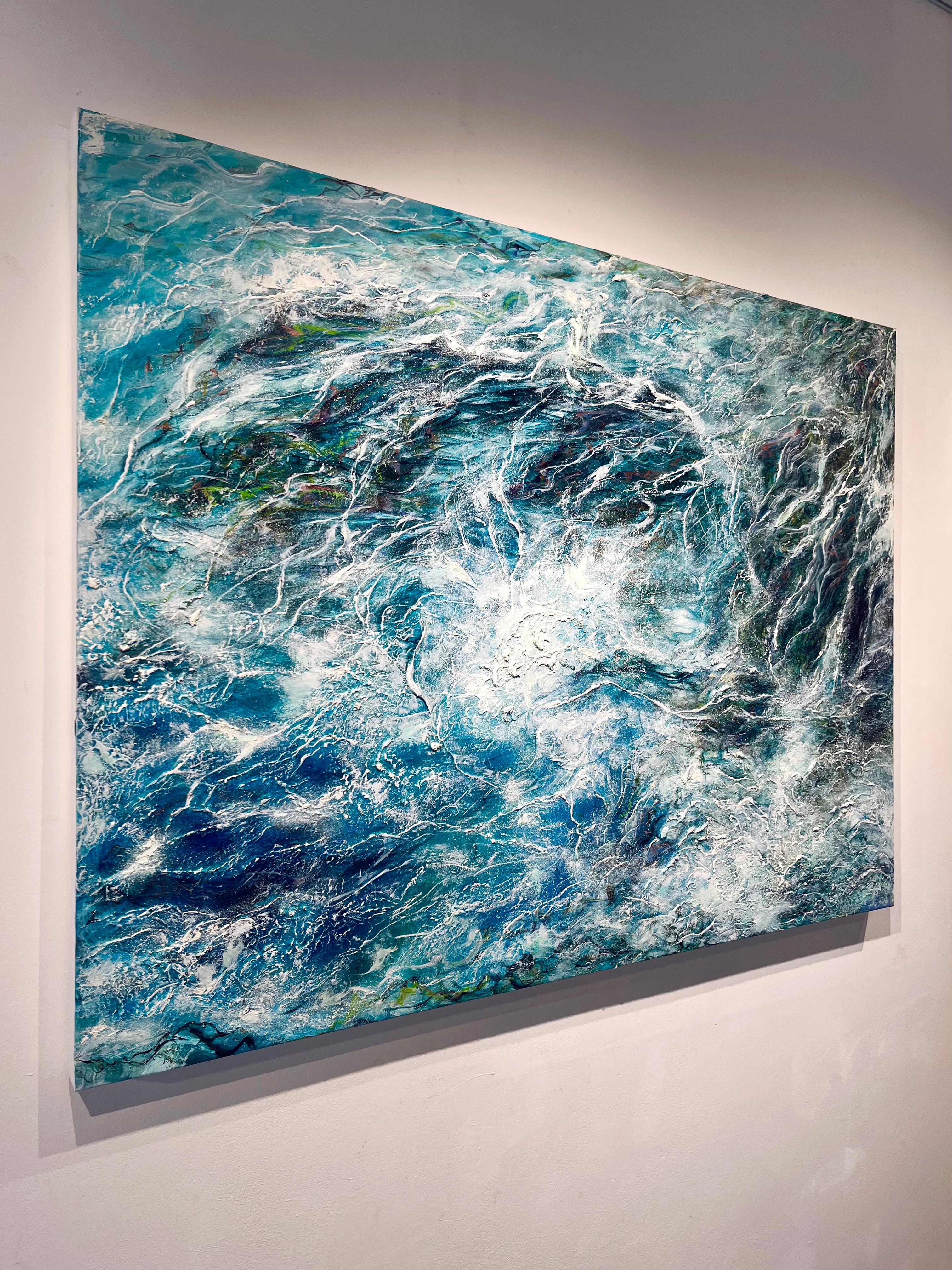 Kelp Web-original modern abstract seascape-ocean oil painting-contemporary art