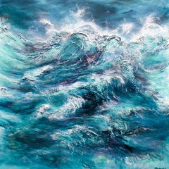 Wild Waters - seascape modern artwork oil ocean nature painting landscape coast