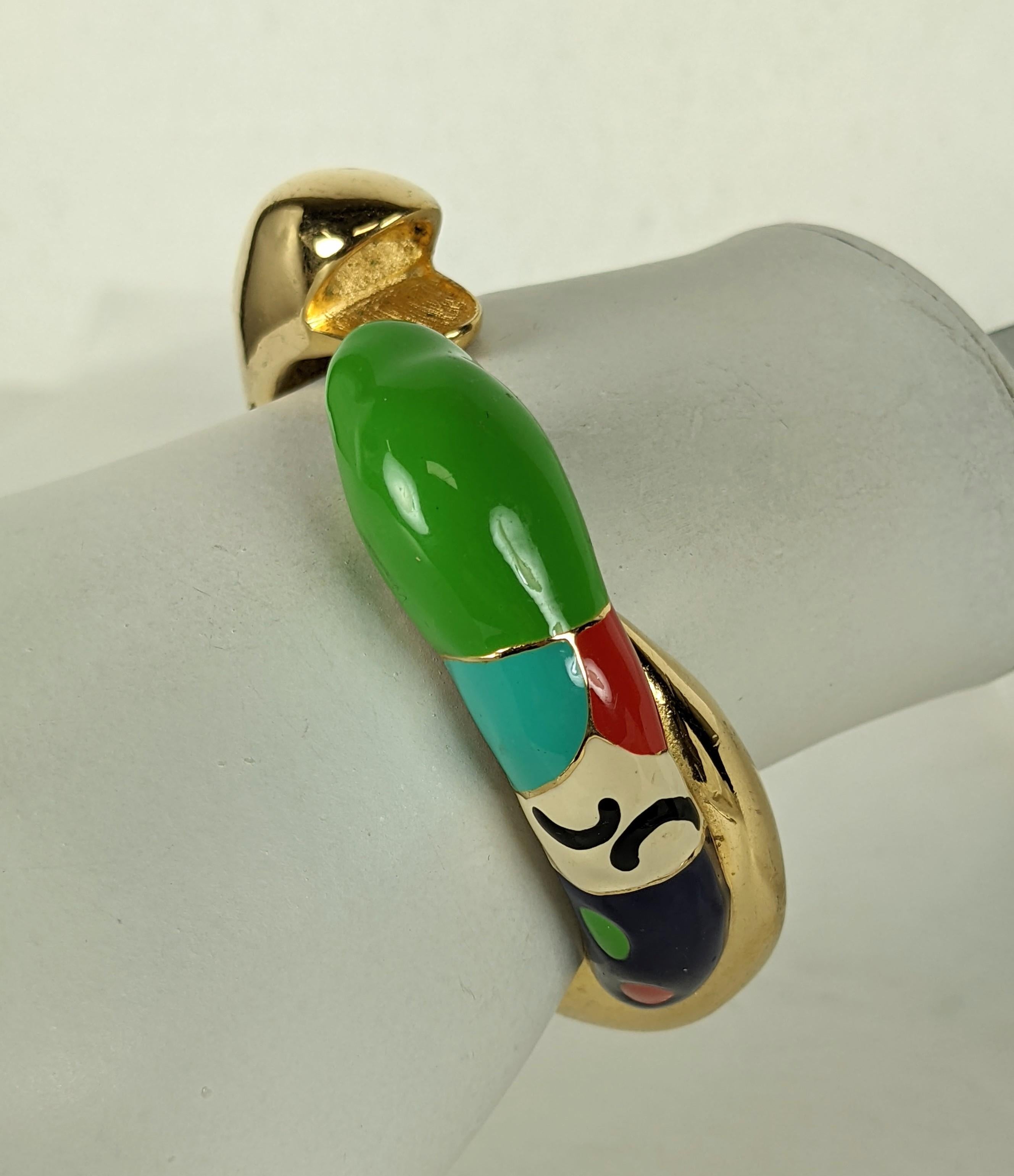 Nikki de St. Phalle Enamel Snake Bangle 1