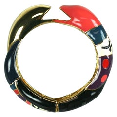 Nikki de St. Phalle Bracelet serpent en émail