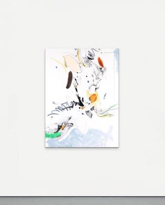 Contemporary Abstract Expressionist Oil Painting, Vertical Gestural Canvas, 2022