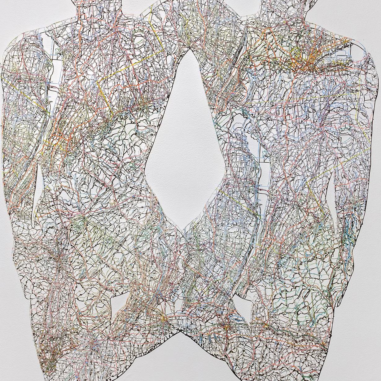 medium: hand cut road map

Nikki Rosato earned her MFA from the School of the Museum of Fine Arts, Boston in 2013. Prior to studying at SMFA, Rosato received a Bachelor of Arts degree in Studio Art and Art History from the University of