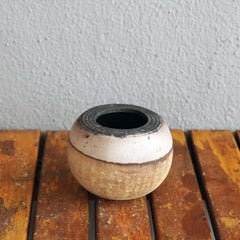 Nikko Raku Pottery Vase, Obvara, Handmade Ceramic Home Decor Gift