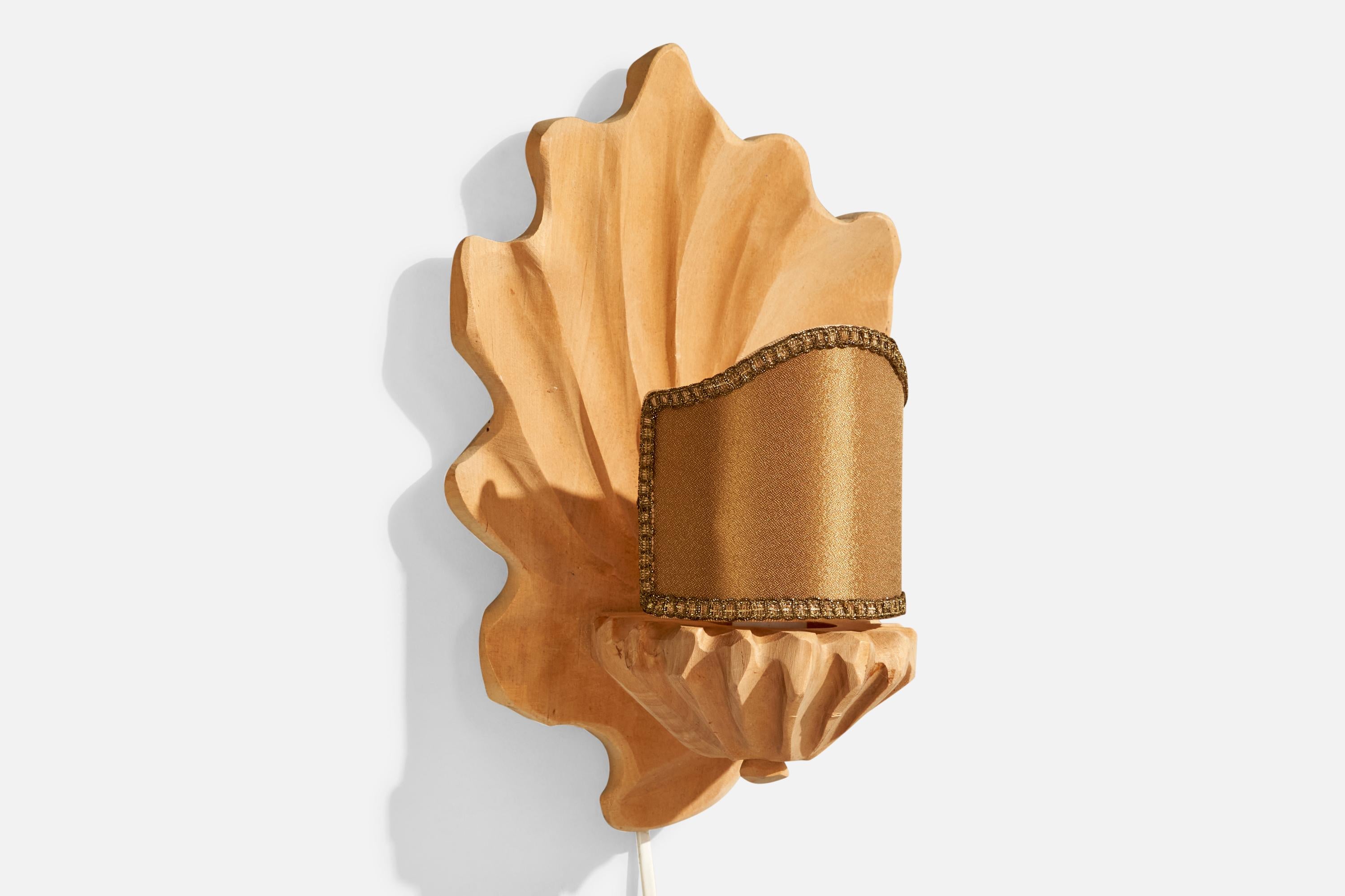 Niklas Snidare, Wall Lights, Wood, Fabrice, Suède, années 1970 Bon état - En vente à High Point, NC