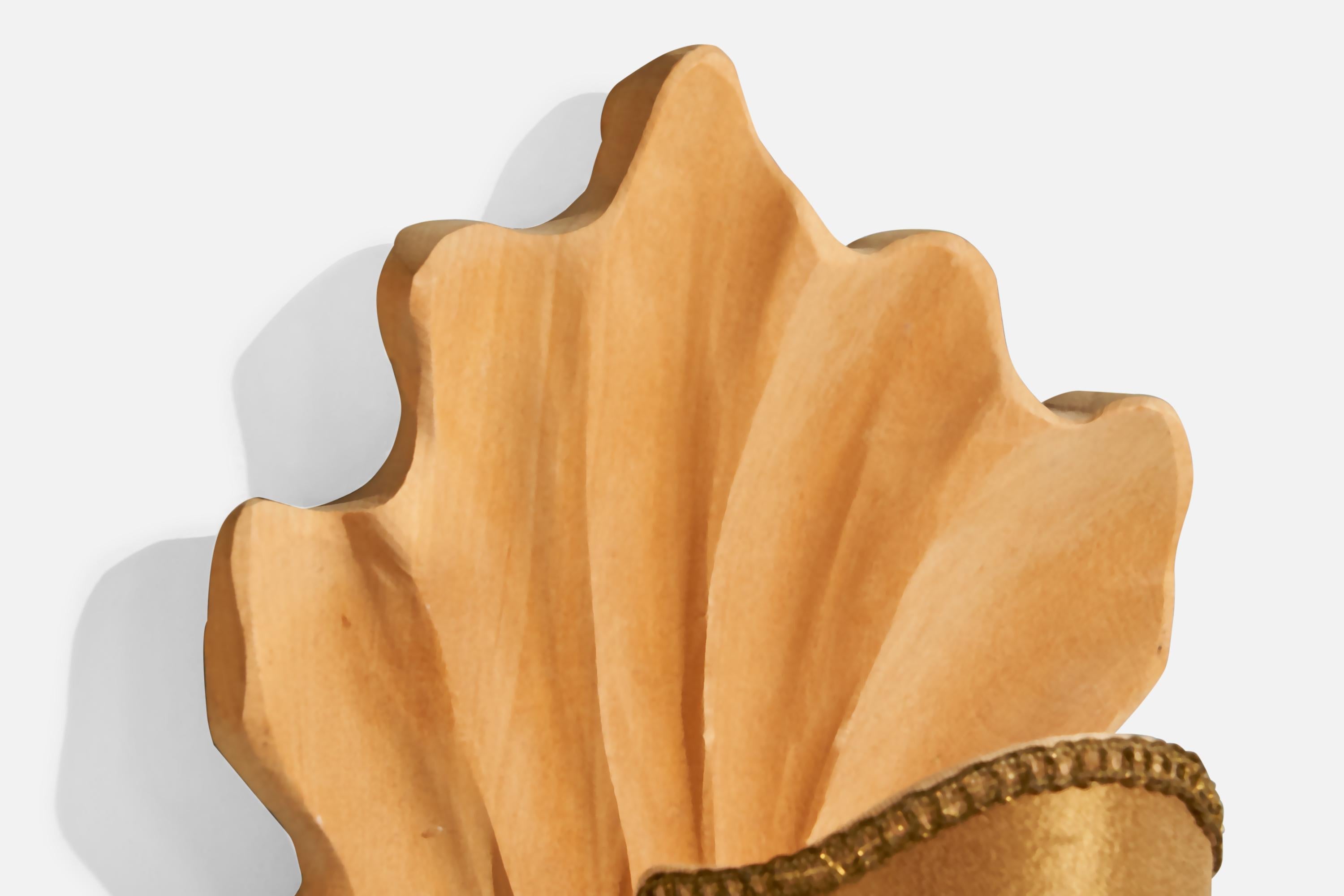 Tissu Niklas Snidare, Wall Lights, Wood, Fabrice, Suède, années 1970 en vente