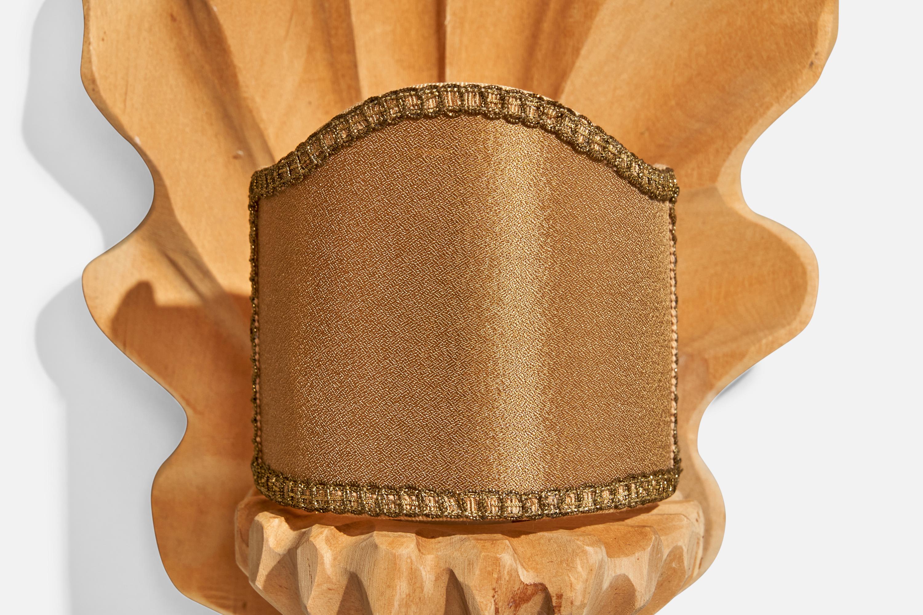 Niklas Snidare, Wall Lights, Wood, Fabrice, Suède, années 1970 en vente 1
