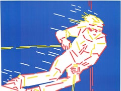 Original Weltcup Slalom Damen vintage downhill ski poster