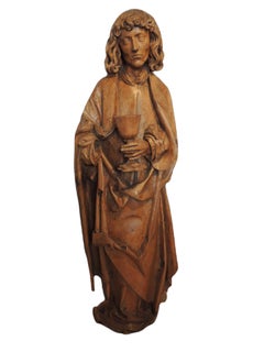 Niklaus Weckmann - Large Saint John in carved linden wood