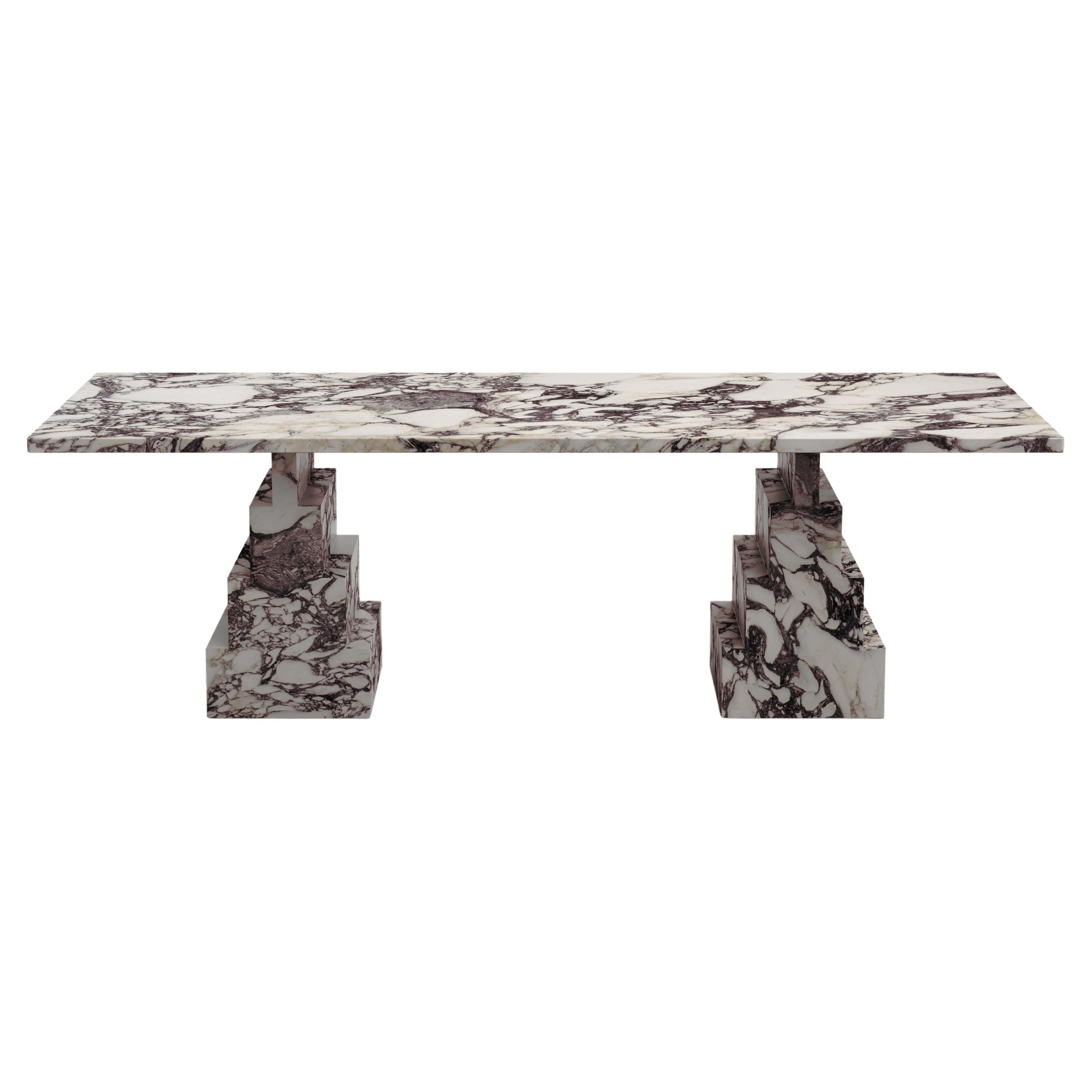 Table de salle à manger NORDST NIKO, marbre italien Calacatta, design moderne danois, nouveau