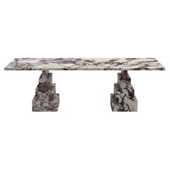 Table de salle à manger NORDST NIKO, marbre italien Calacatta, design moderne danois, nouveau