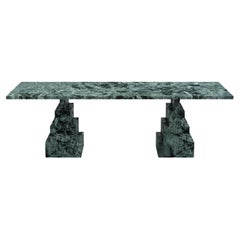 Tavolo da pranzo NORDST Nikos, marmo verde italiano, design moderno danese, nuovo