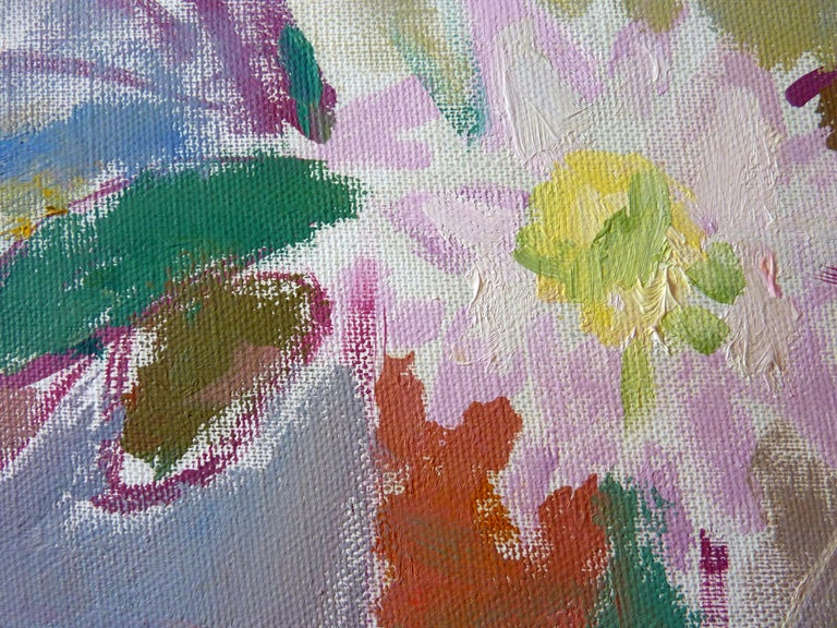 Flower Still Life - 21st Century Contemporary Fauvist Floral Oil Painting For Sale 1