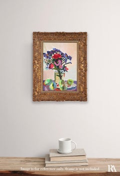 Flower Vase - 21st Century Contemporary Fauvist Floral Oil Painting