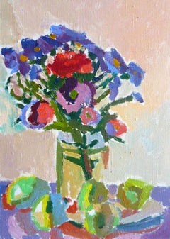 Flower Vase - 21st Century Contemporary Fauvist Floral Oil Painting