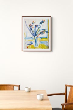 Flowers in a Vase - 21st Century Contemporary Fauvism Nature Oil Painting