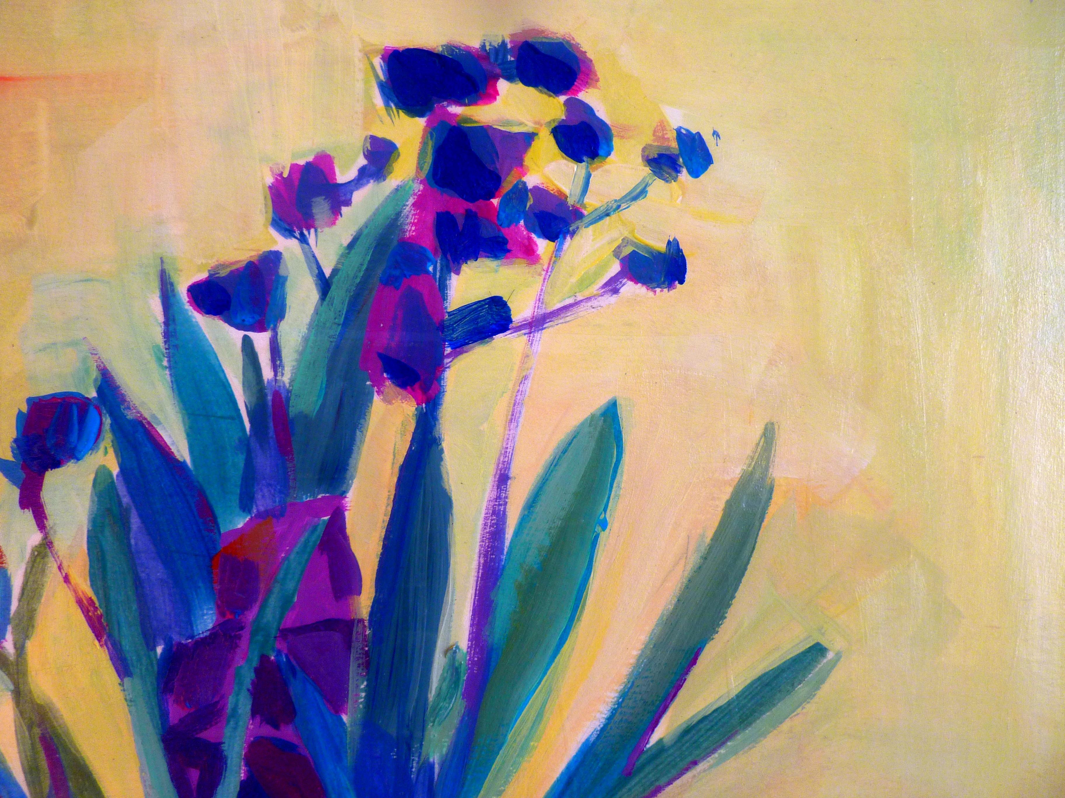 purple flower paintings