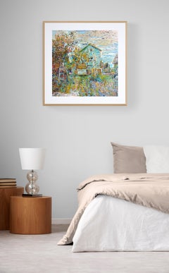 Summer Evening Vibes No.2 - 21st Century Contemporary Pointillism Oil Painting