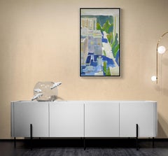 Window View No.1 - 21st Century Contemporary Pointillism Oil Painting