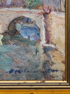 Impressionist Oil of the Pont St Michael and the River Seine in Paris