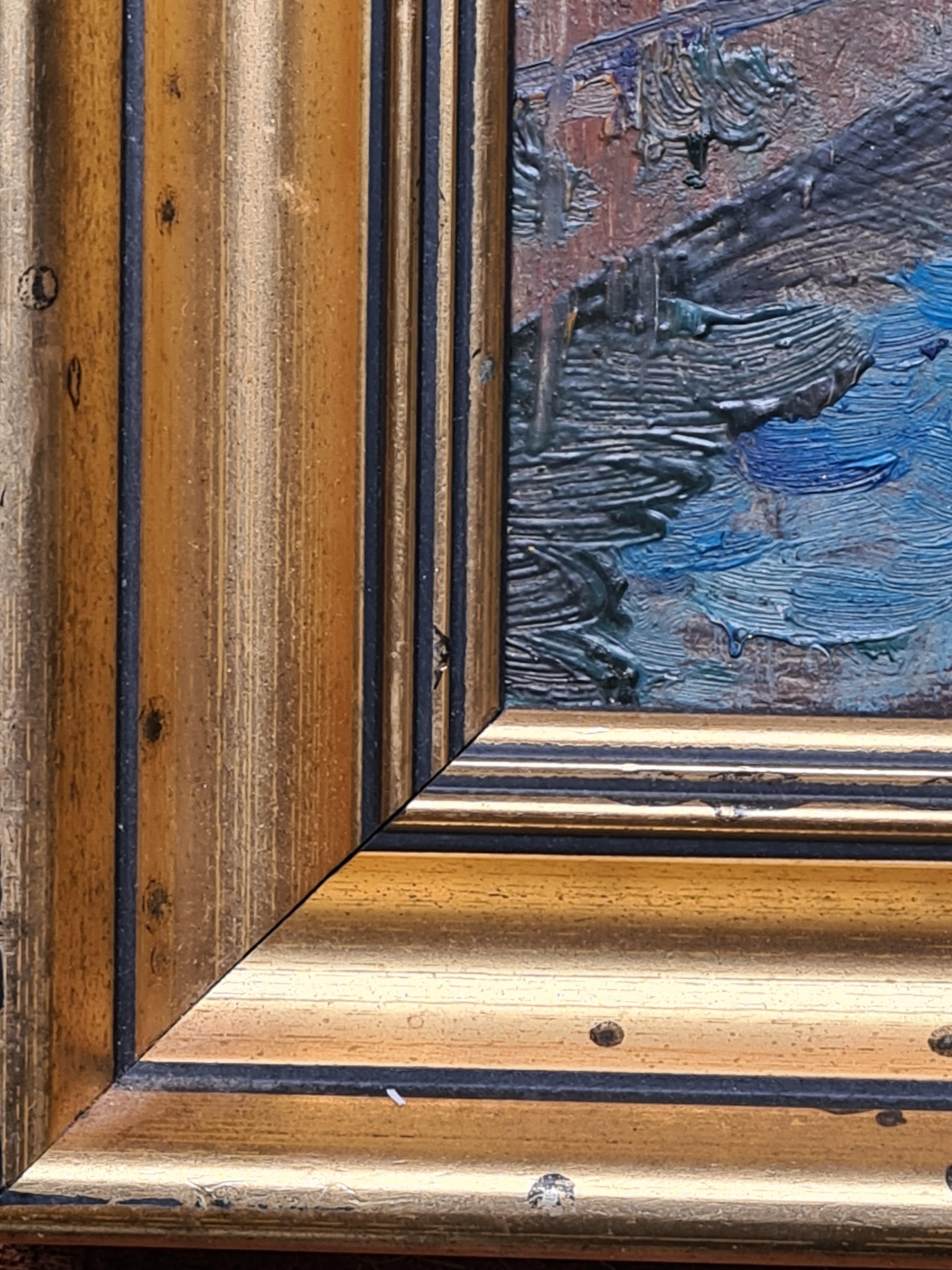 Impressionistisches Ölgemälde der Pont St. Michael und des Flusses Seine in Paris, Paris im Angebot 3