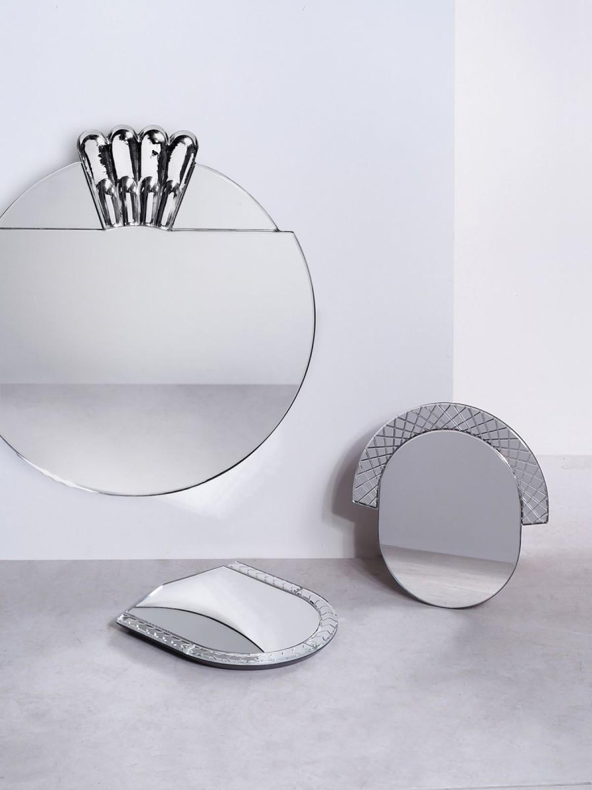 Contemporary Set of 3 Small Scena Elemento Murano Mirrors by Nikolai Kotlarczyk