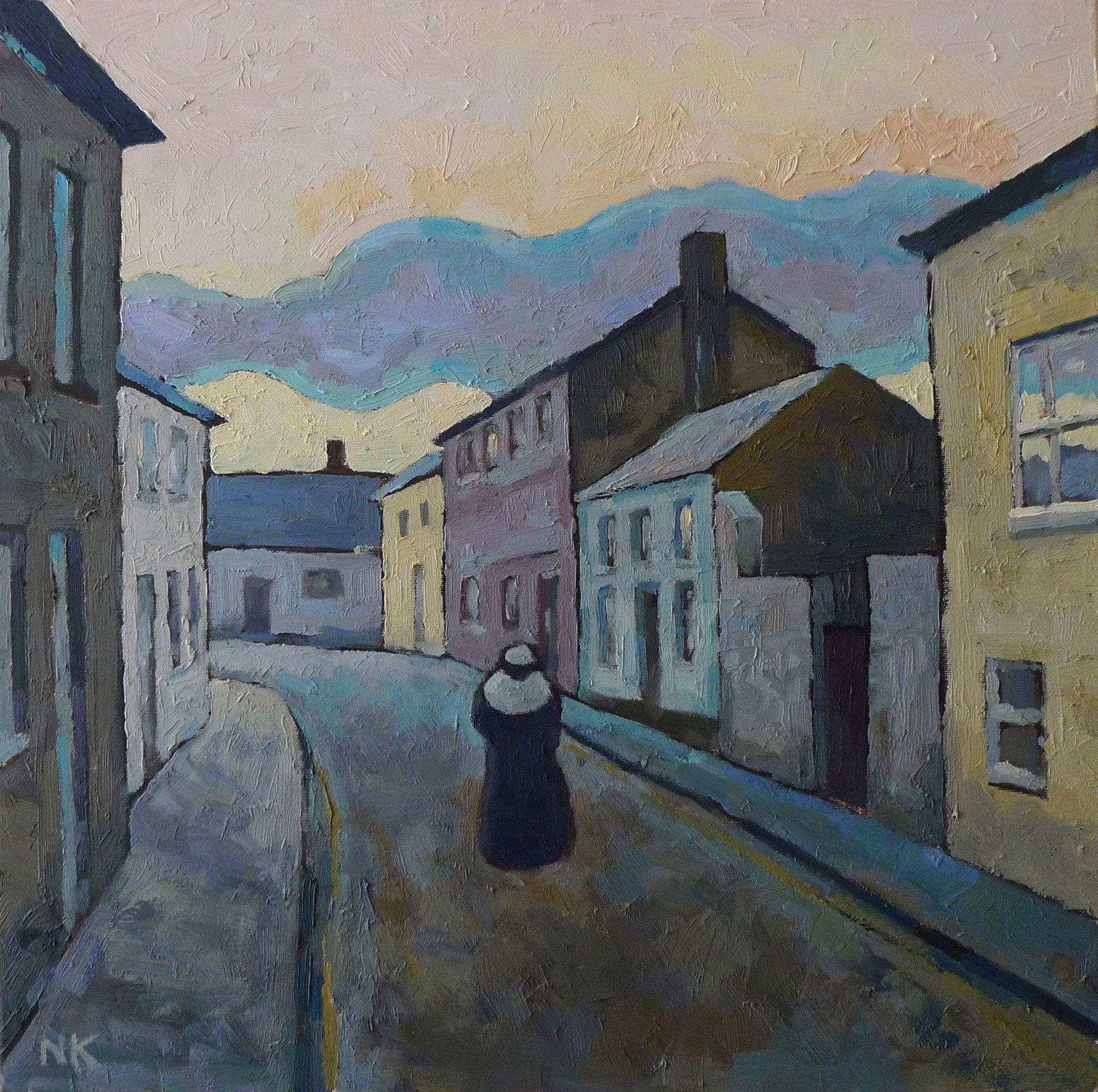 Senza bambini, Pittura, Olio su tela - Painting di Nikolai Kraneis