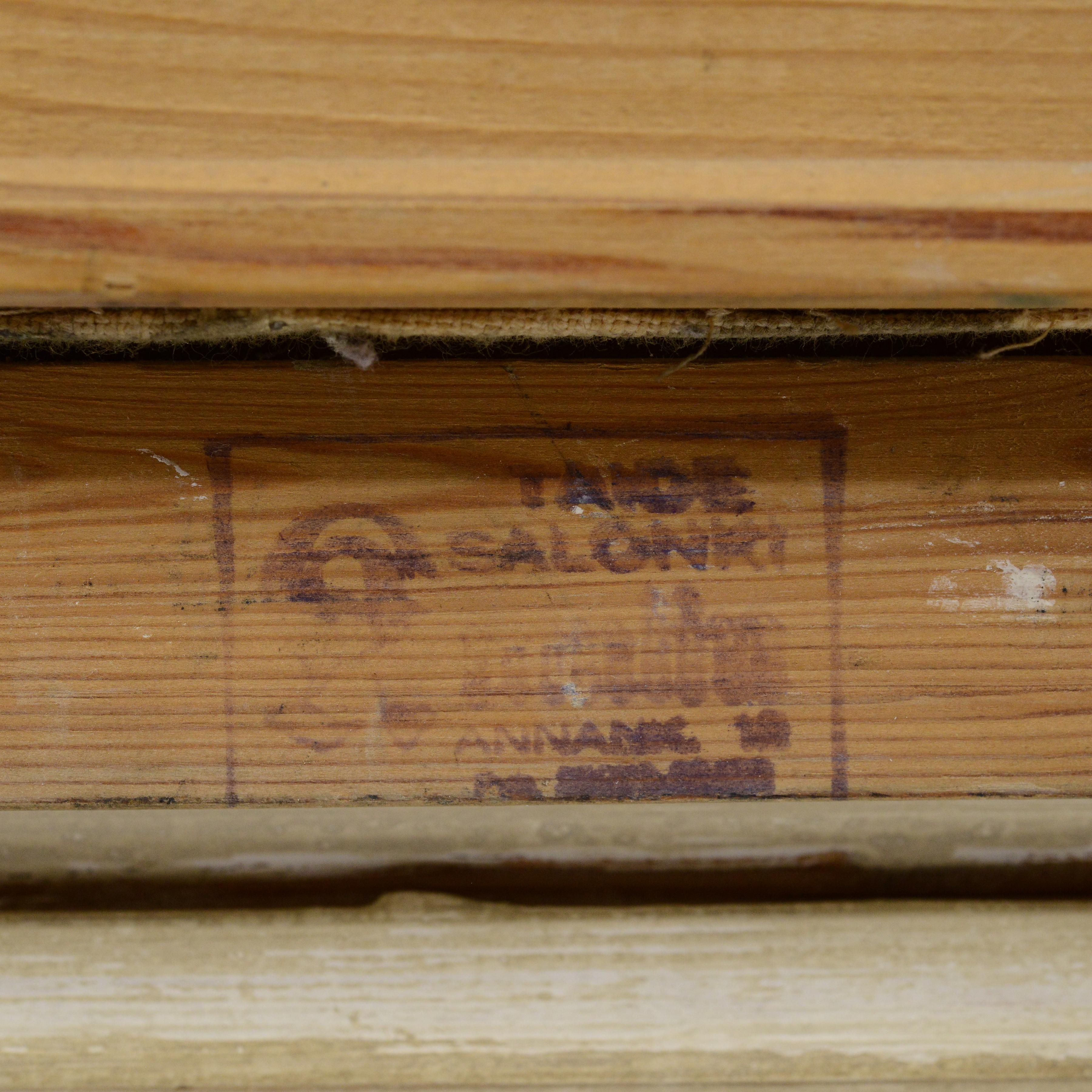 Mitte 20. Jahrhundert Russisches Stillleben Ölgemälde Fliederstrauß Gerahmt Signiert im Angebot 7