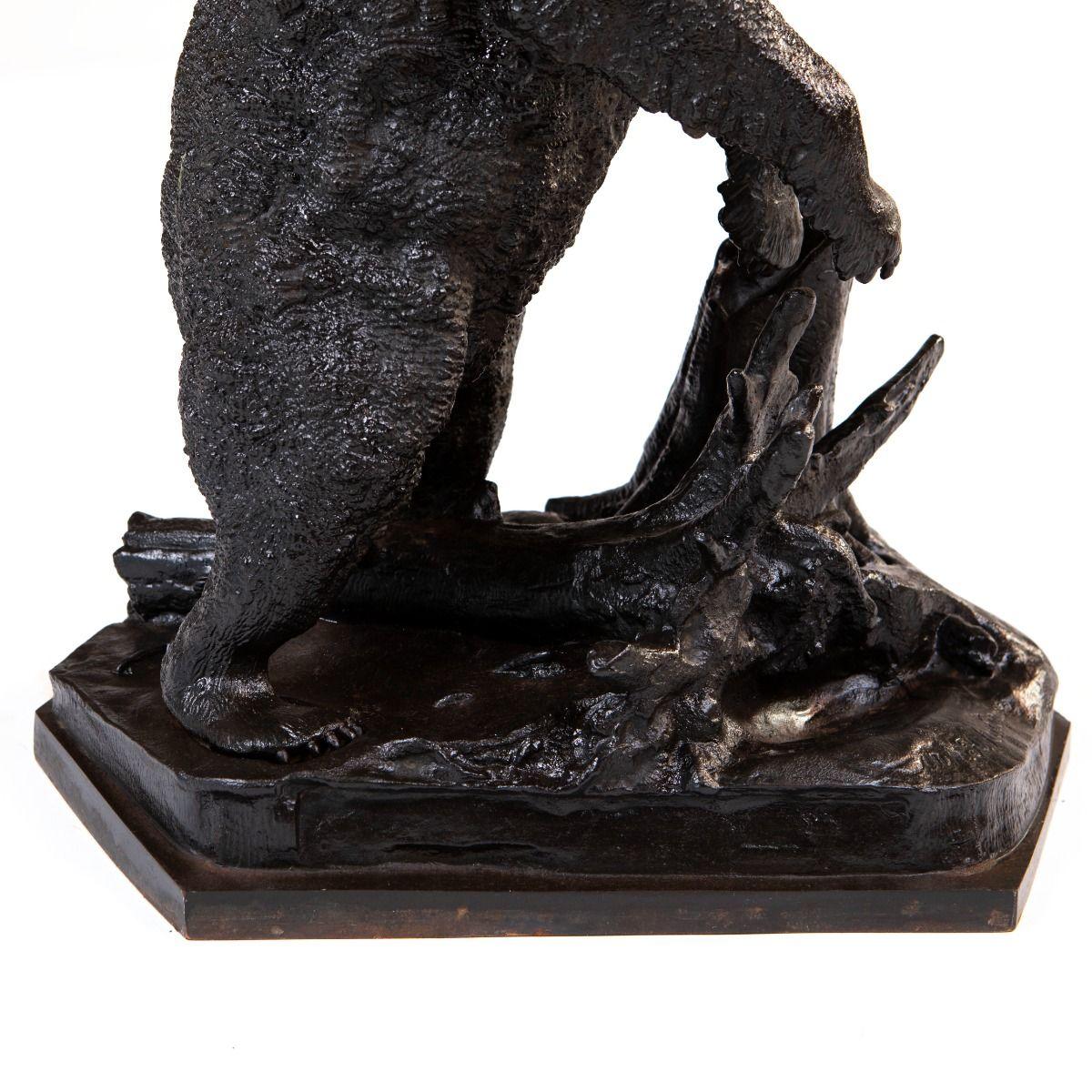 Nikolai Lieberich Cast Iron Standing Bear Sculpture, Kasli Foundry, 19th Century 5