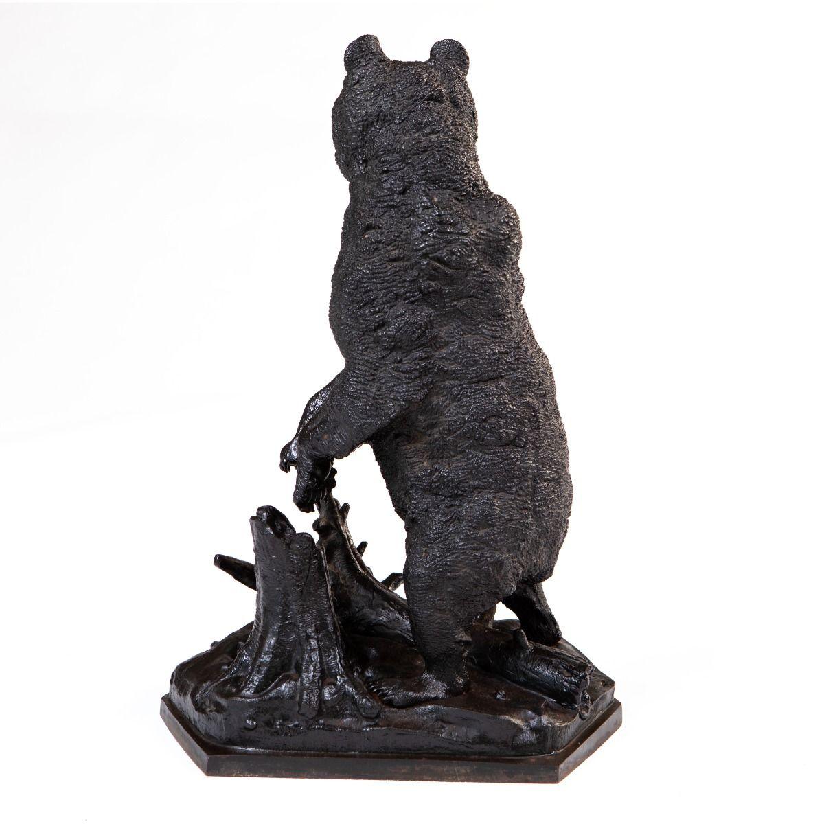 Nikolai Lieberich Cast Iron Standing Bear Sculpture, Kasli Foundry, 19th Century 9