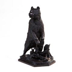 Nikolai Lieberich Cast Iron Standing Bear Sculpture, Kasli Foundry, 19th Century
